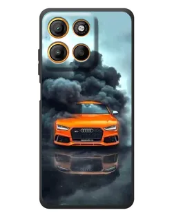 Чехол для Motorola Edge 60 Neo с картинкой «Audi в облаках дыма»