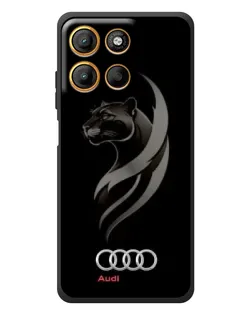 Чехол для Motorola Edge 60 Neo с картинкой «Графика — пантера и Audi»