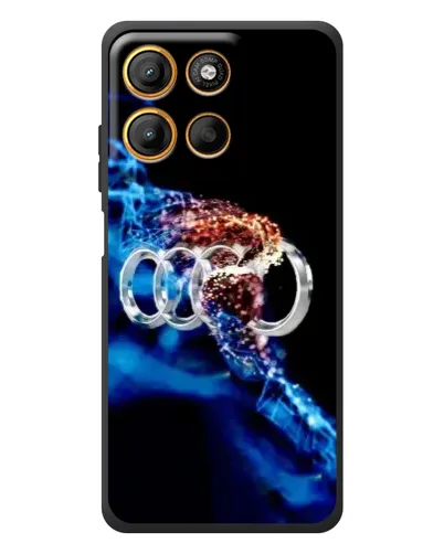 Чехол для Motorola Edge 60 Neo с картинкой «Энергия лого Audi»