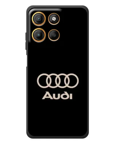 Чехол для Motorola Edge 60 Neo с картинкой «Audi — золотой логотип»