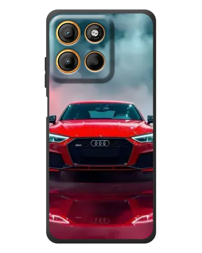 Чехол для Motorola Edge 60 Neo с картинкой «Audi RS — красный стиль»