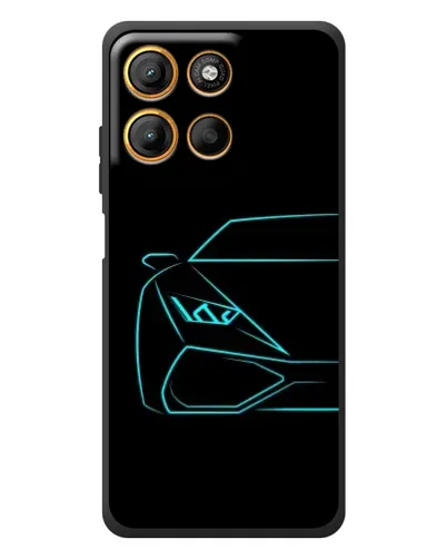 Чехол для Motorola Edge 60 Neo с картинкой «Голубой силуэт Lamborghini» Чехол для Motorola Edge 60 Neo с картинкой «Голубой силуэт Lamborghini»