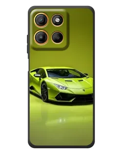 Чехол для Motorola Edge 60 Neo с картинкой «Салатовый Lamborghini Huracan»