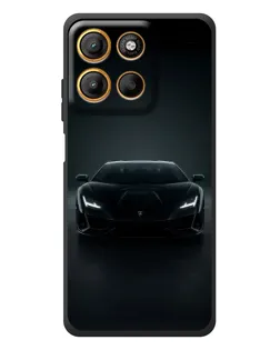 Чехол для Motorola Edge 60 Neo с картинкой «Черный Lamborghini Aventador»