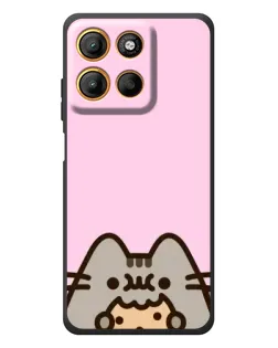Чехол для Motorola Edge 60 Neo с картинкой «Pusheen и печенье»