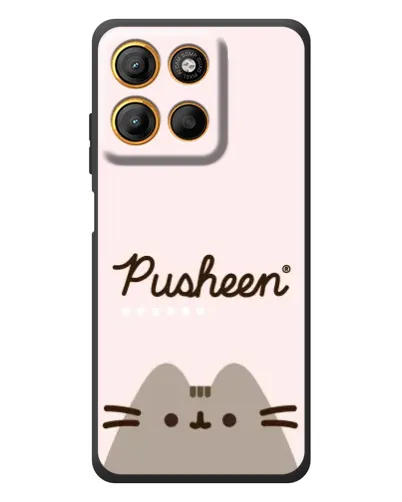 Чехол для Motorola Edge 60 Neo с картинкой «Pusheen логотип» Чехол для Motorola Edge 60 Neo с картинкой «Pusheen логотип»