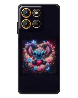 Чехол для Motorola Edge 60 Neo с картинкой «Stitch в цветах»