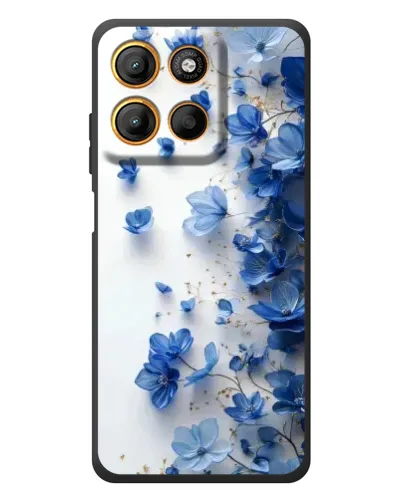 Чехол для Motorola Edge 60 Neo с картинкой «Голубой цветочный каскад» Чехол для Motorola Edge 60 Neo с картинкой «Голубой цветочный каскад»