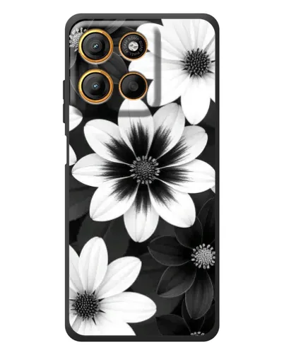Чехол для Motorola Edge 60 Neo с картинкой «Монохромные астры» Чехол для Motorola Edge 60 Neo с картинкой «Монохромные астры»