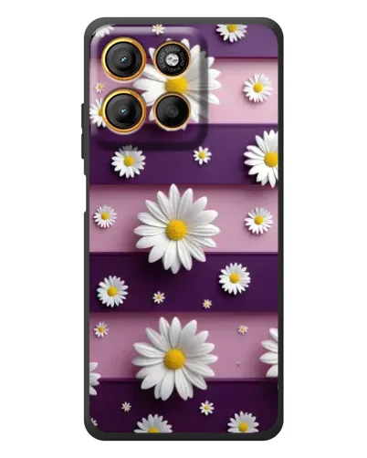 Чехол для Motorola Edge 60 Neo с картинкой «Ромашки на фиолетовом» Чехол для Motorola Edge 60 Neo с картинкой «Ромашки на фиолетовом»