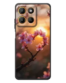 Чехол для Motorola Edge 60 Neo с картинкой «Розовый цвет сердце на фоне заката» Чехол для Motorola Edge 60 Neo с картинкой «Розовый цвет сердце на фоне заката»