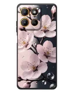 Чехол для Motorola Edge 60 Neo с картинкой «Нежная сакура и капли» Чехол для Motorola Edge 60 Neo с картинкой «Нежная сакура и капли»