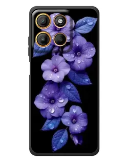 Чехол для Motorola Edge 60 Neo с картинкой «Фиолетовые цветы с росою»
