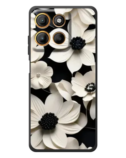 Чехол для Motorola Edge 60 Neo с картинкой «Объемные белые цветы» Чехол для Motorola Edge 60 Neo с картинкой «Объемные белые цветы»