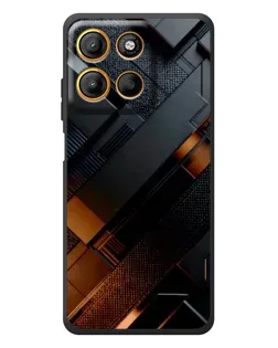 Чехол для Motorola Edge 60 Neo с картинкой «Черные геометрические блоки»