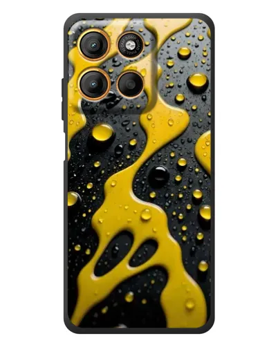 Чехол для Motorola Edge 60 Neo с картинкой «Жидкое желтое золото»