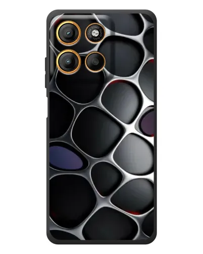 Чехол для Motorola Edge 60 Neo с картинкой «Объемная темная решетка»