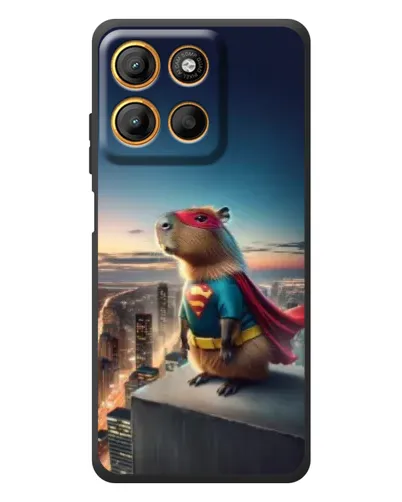 Чехол для Motorola Edge 60 Neo с картинкой «Капи-мен супергерой»