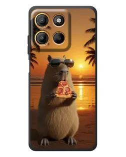 Чехол для Motorola Edge 60 Neo с картинкой «Капибара с пиццей» Чехол для Motorola Edge 60 Neo с картинкой «Капибара с пиццей»