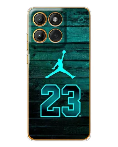 Чехол для Motorola Edge 60 Pro с картинкой «Jordan Cyan 23»