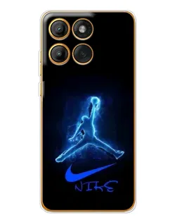 Чехол для Motorola Edge 60 Pro с картинкой «Jordan Neon Blue»