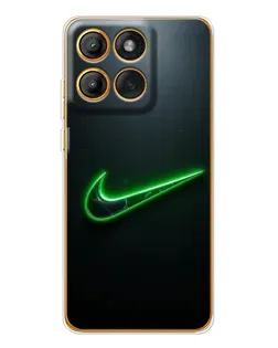 Чехол для Motorola Edge 60 Pro с картинкой «Неоновый контур Nike»