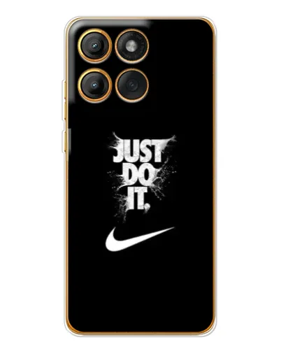 Чехол для Motorola Edge 60 Pro с картинкой «Текстовый принт Nike»