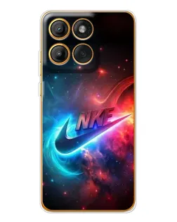Чехол для Motorola Edge 60 Pro с картинкой «Огненный логотип Nike»