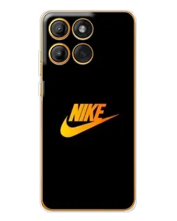 Чехол для Motorola Edge 60 Pro с картинкой «Золотой логотип Nike»