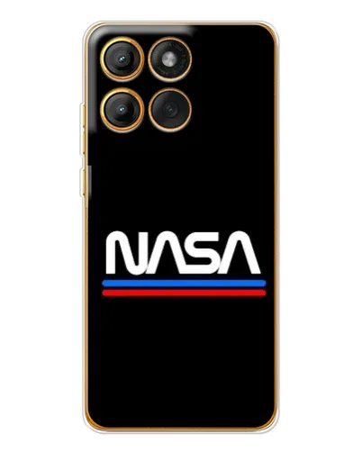 Чехол для Motorola Edge 60 Pro с картинкой «NASA — классика Red Blue» Чехол для Motorola Edge 60 Pro с картинкой «NASA — классика Red Blue»