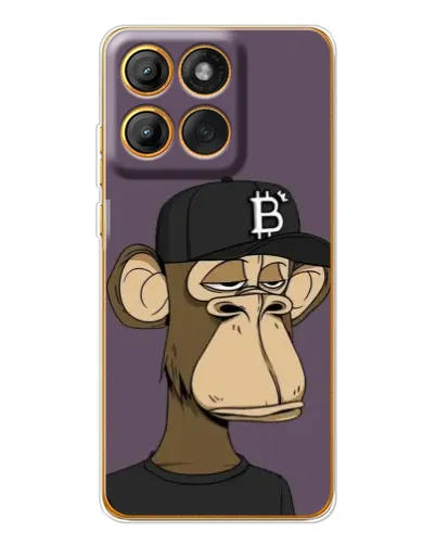 Чехол для Motorola Edge 60 Pro с картинкой «Bored Ape в кепке»