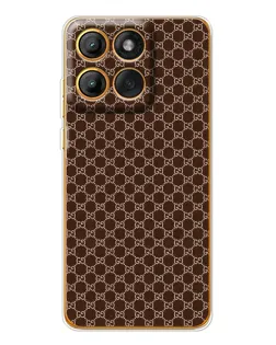 Чехол для Motorola Edge 60 Pro с картинкой «Gucci — шоколадная сетка»
