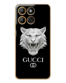 Чехол для Motorola Edge 60 Pro с картинкой «Gucci — серебряный лев»