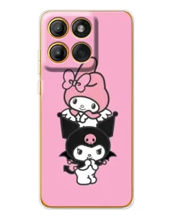 Чехол для Motorola Edge 60 Pro с картинкой «My Melody и Kuromi»