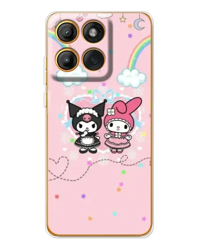 Чехол для Motorola Edge 60 Pro с картинкой «My Melody и Kuromi»