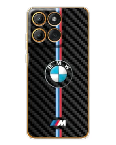 Чехол для Motorola Edge 60 Pro с картинкой «Эмблема BMW и карбон»