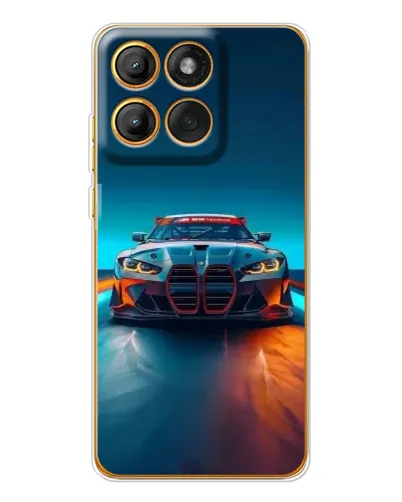 Чехол для Motorola Edge 60 Pro с картинкой «BMW — огни неона» Чехол для Motorola Edge 60 Pro с картинкой «BMW — огни неона»