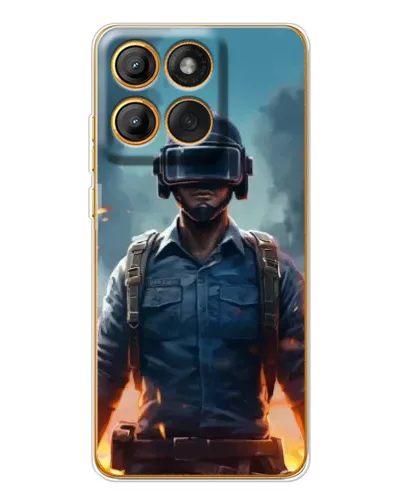Чехол для Motorola Edge 60 Pro с картинкой «PUBG — реалистичный герой»