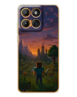 Чехол для Motorola Edge 60 Pro с картинкой «Стив у башни» Чехол для Motorola Edge 60 Pro с картинкой «Стив у башни»