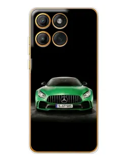 Чехол для Motorola Edge 60 Pro с картинкой «Mercedes — неоновый лого»
