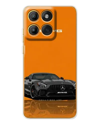 Чехол для Motorola Edge 60 Pro с картинкой «Оранжевый Mercedes AMG»