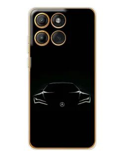 Чехол для Motorola Edge 60 Pro с картинкой «Mercedes — силуэт авто» Чехол для Motorola Edge 60 Pro с картинкой «Mercedes — силуэт авто»