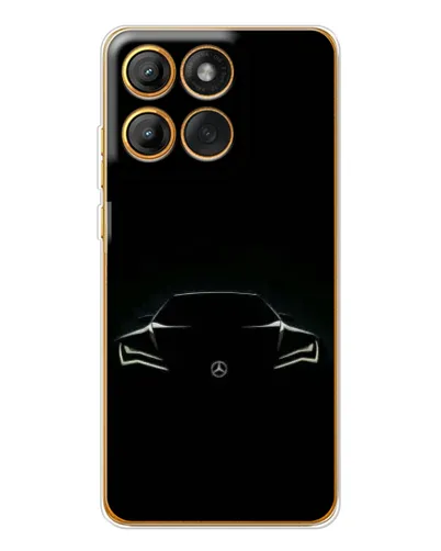Чехол для Motorola Edge 60 Pro с картинкой «Mercedes — силуэт авто» Чехол для Motorola Edge 60 Pro с картинкой «Mercedes — силуэт авто»