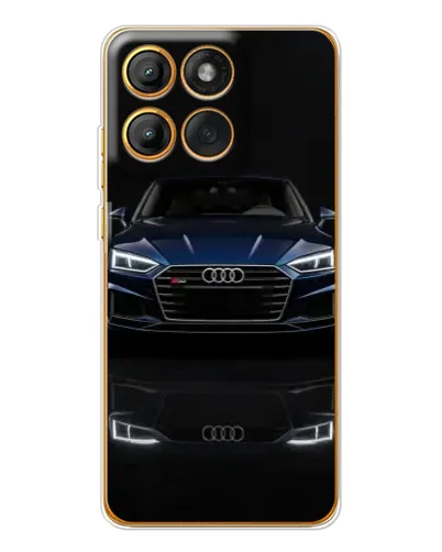 Чехол для Motorola Edge 60 Pro с картинкой «Audi — ночное отражение» Чехол для Motorola Edge 60 Pro с картинкой «Audi — ночное отражение»