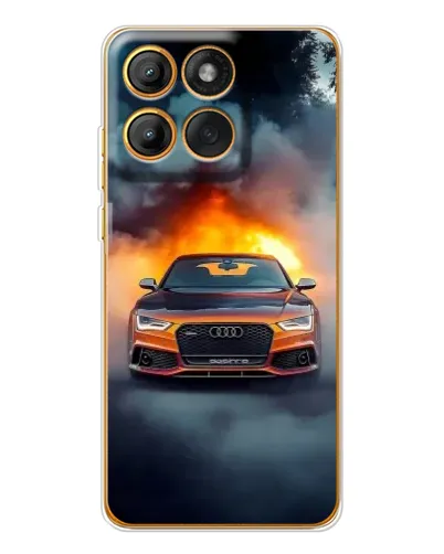 Чехол для Motorola Edge 60 Pro с картинкой «Audi в огненном дыму» Чехол для Motorola Edge 60 Pro с картинкой «Audi в огненном дыму»