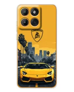 Чохол для Motorola Edge 60 Pro з картинкою «Жовтий Lamborghini місто» Чохол для Motorola Edge 60 Pro з картинкою «Жовтий Lamborghini місто»