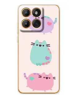 Чехол для Motorola Edge 60 Pro с картинкой «Pusheen трио» Чехол для Motorola Edge 60 Pro с картинкой «Pusheen трио»