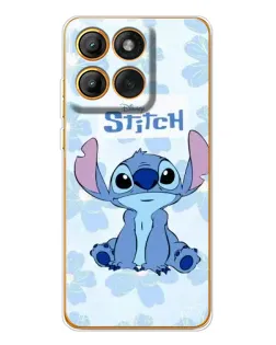 Чехол для Motorola Edge 60 Pro с картинкой «Stitch среди цветов»