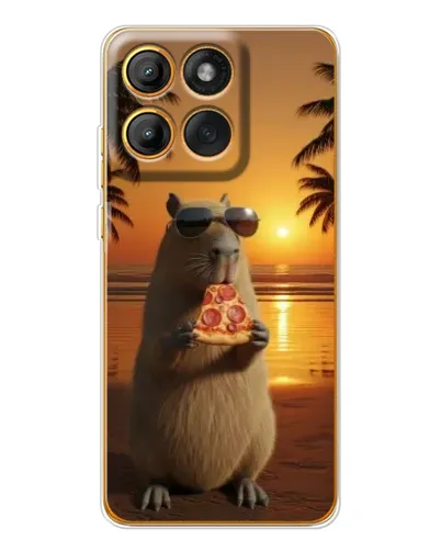 Чехол для Motorola Edge 60 Pro с картинкой «Капибара с пиццей» Чехол для Motorola Edge 60 Pro с картинкой «Капибара с пиццей»