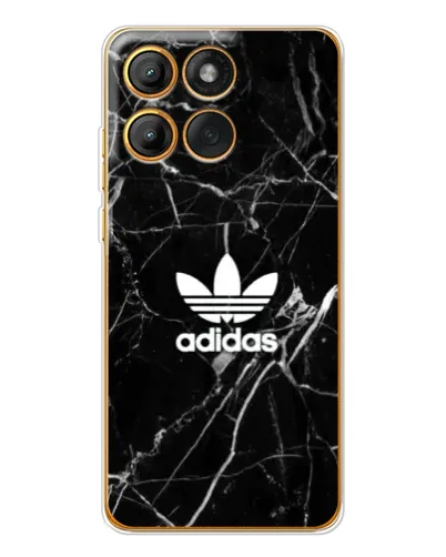 Чехол для Motorola Edge 60 с картинкой «Белый мрамор Adidas»